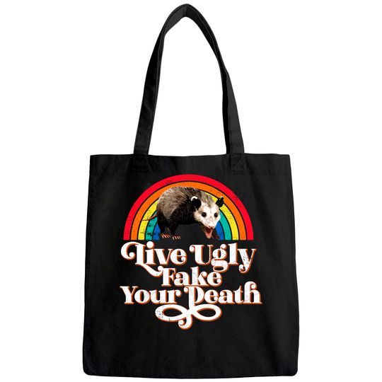 Retro Live Ugly Possum Fake Your Death Tote Bag