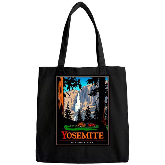 Yosemite Tote Bag Vintage National Park Tote Bag