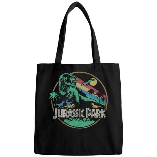 Retro Jurassic Park Darken  Tote Bag