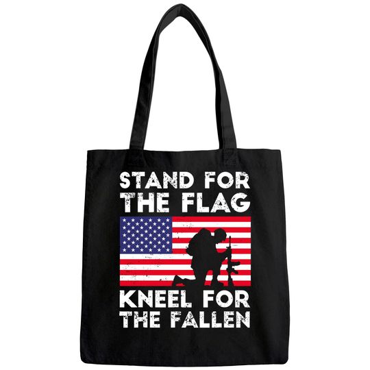 Patriotic Military Veteran American Flag Tote Bag