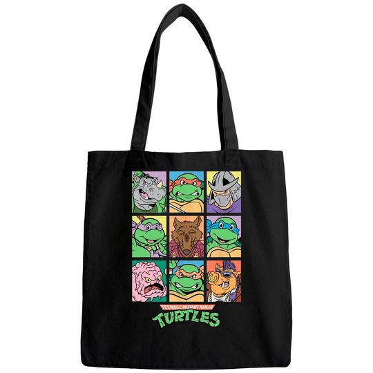 All Characters Square Design Tote Bag