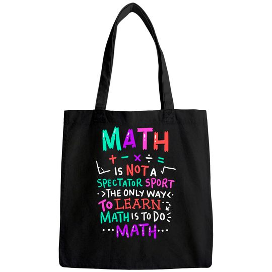 Math Teacher Mathematical Symbol Tote Bag