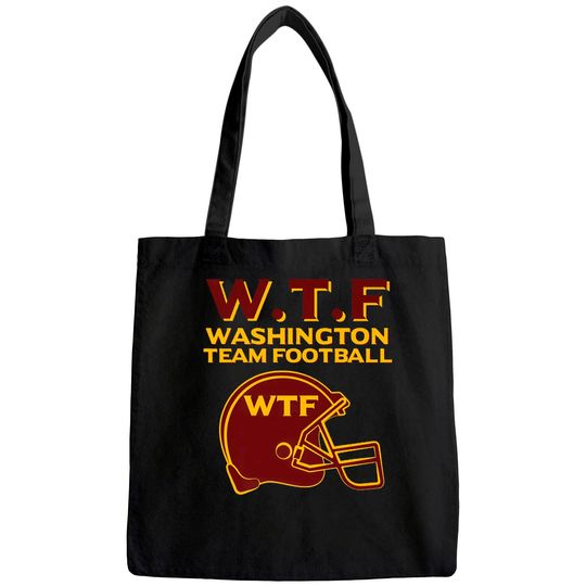Washington Team Football Fan WTF Helmet Logo Adult Premium Tote Bag