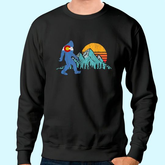 Bigfoot Sun & Mountain State Flag Of Colorado Sweatshirt