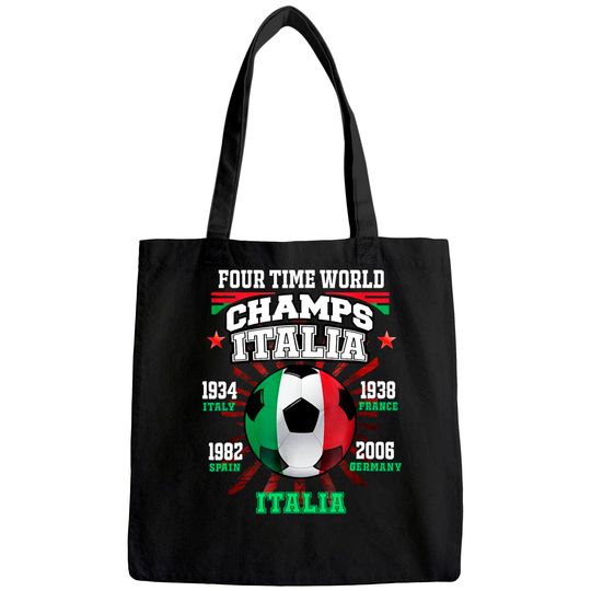 Italy Football Tote Bag with Cup Years for Fans