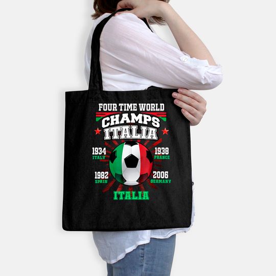 Italy Football Tote Bag with Cup Years for Fans