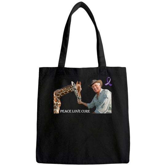 Jack Hanna with Cute Giraffe Tote Bag