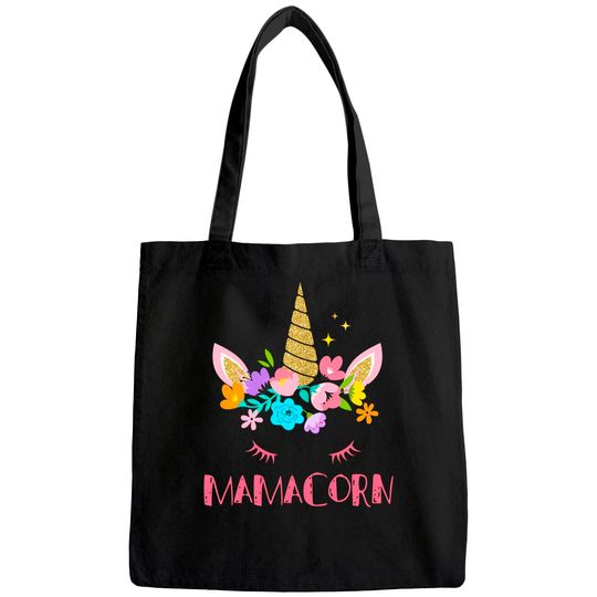 Womens Funny Mamacorn Unicorn Tote Bag