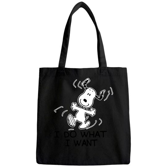 I Do What I Want Snoopy Tote Bag