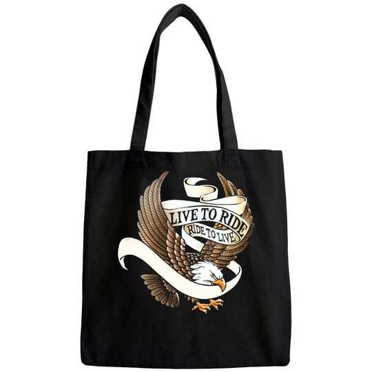 Twisted Sister Ride to Live Live to Ride Tote Bag