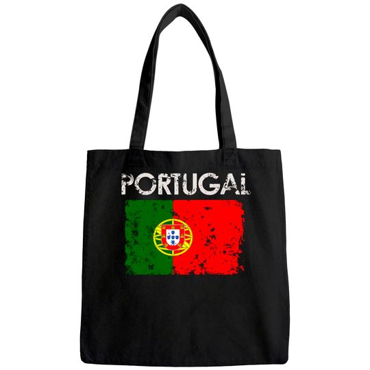 Vintage Portugal Portuguese Flag Pride Tote Bag