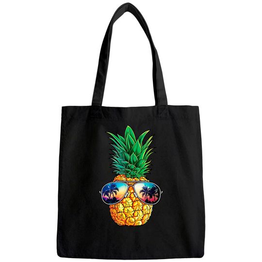 Pineapple Sunglasses Tote Bag Aloha Beaches Hawaiian Tote Bag