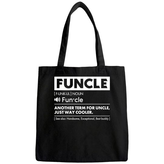 Comfiv Funcle Tote Bag for Men Best Uncle Tote Bag Ever Cool Tote Bag