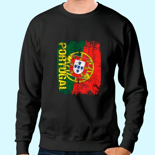 Portugal Flag Vintage Distressed Sweatshirt