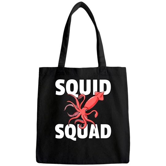 Squid Squad Me Kraken Octopus Marine Biology Tote Bag