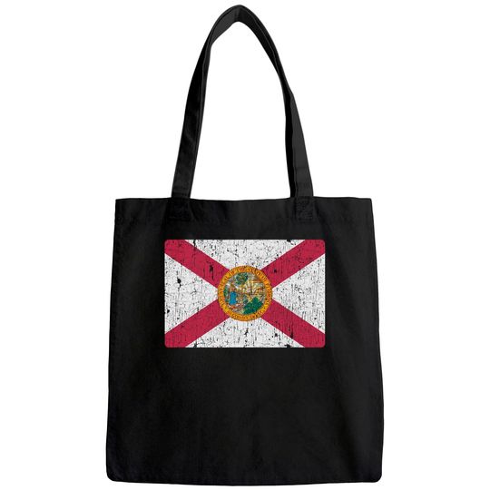Vintage Florida Flag Retro FL Tote Bag Souvenir Tote Bag
