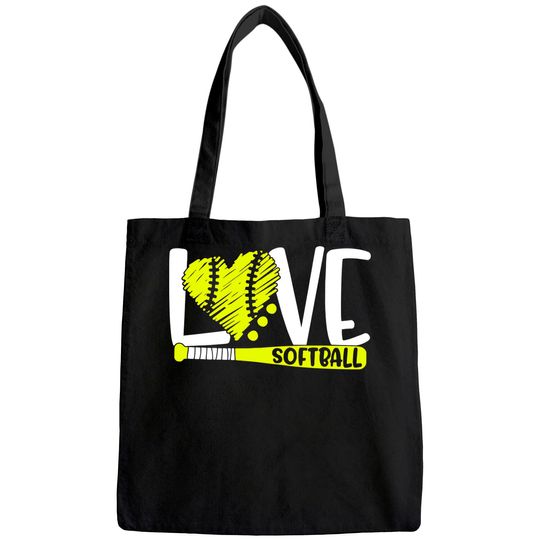 Softball Graphic Saying Tote Bag for Teen Girls and Women Tote Bag