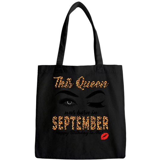 Leopard This Queen Was Born In September Womens Tote Bag
