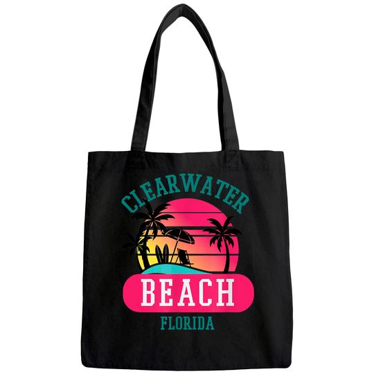 Retro Cool Clearwater Beach Original Florida Beaches Tote Bag