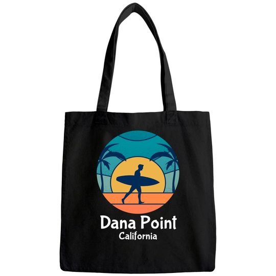 Dana Point California Vintage Tote Bag Surfing Sunset