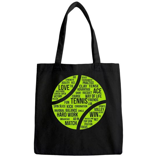 Tennis Quote Tote Bag