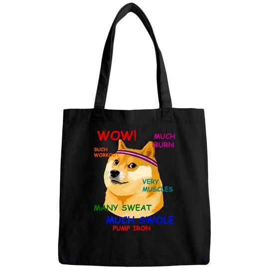 Very Fitness Doge Tote Bag Wow! Tote Bag