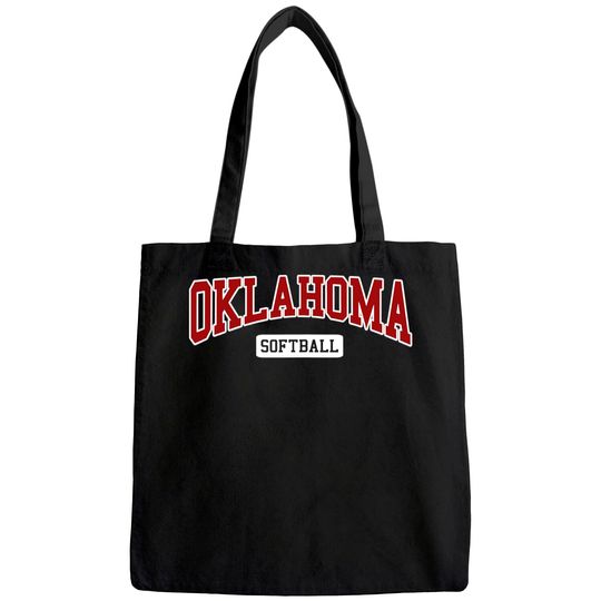 Oklahoma Softball Classic Retro Style Softball Player Tote Bag