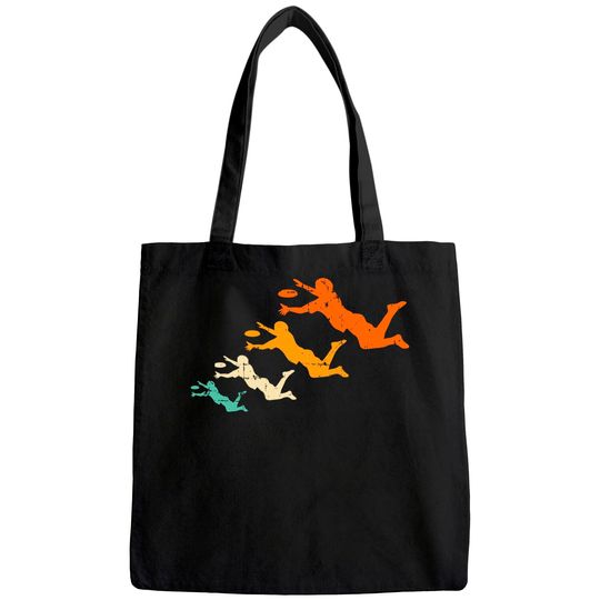 Retro Ultimate Frisbee Player Vintage Disc Ultimate Frisbee Tote Bag