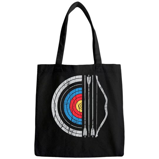 Archery Target Bow And Arrow Vintage Gifts Archer Tote Bag