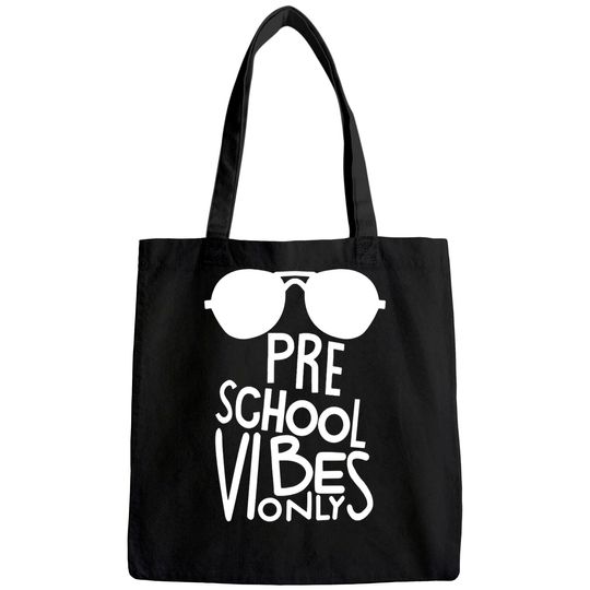 Unique Baby Boys Preschool Vibes Only Back to School Tote Bag