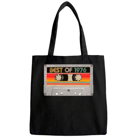 Best Of 1976 45th Birthday Gifts Cassette Tape Tote Bag