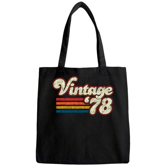 Womens Retro Vintage 1978 43rd Birthday Tote Bag