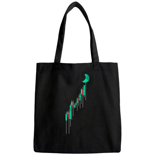 Crypto Trading Hodl Vintage Stock Chart To The Moon Tote Bag