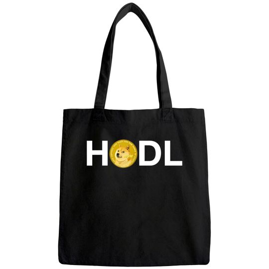 Dogecoin Doge HodlTo the Moon Crypto Meme Cryptocurrency Tote Bag