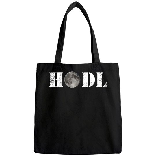 Crypto Merch, Hodl Moon Cryptocurrency  Tote Bag