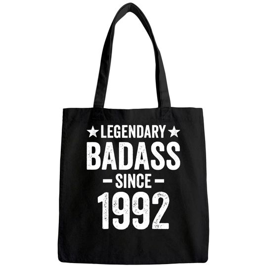 Badass 29 Year Old Men Women Born In 1992 Birthday Tote Bag