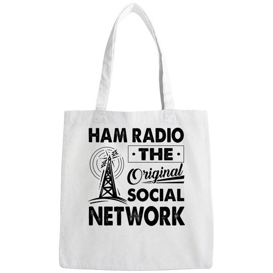 Ham Radio The Original Social Network Amateur Operator Tote Bag