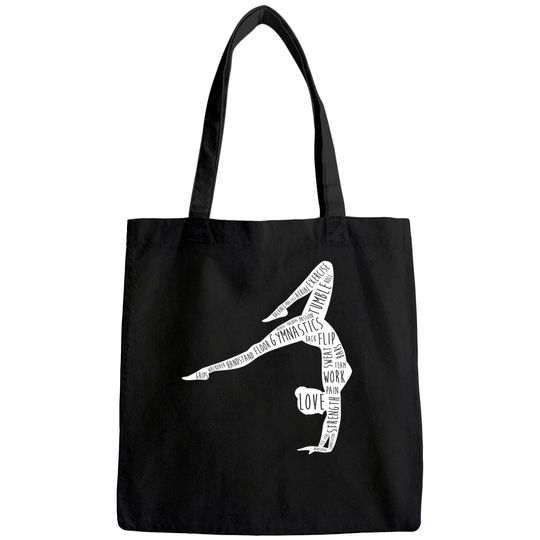 Gymnastics Practice Top Gymnast Words Gift for Gymnast Tote Bag