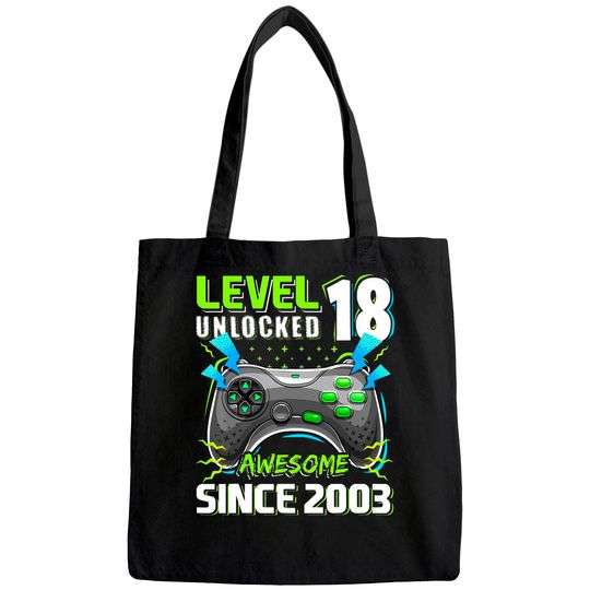 Level 18 Unlocked Awesome 2003 Video Game 18th Birthday Gift Tote Bag