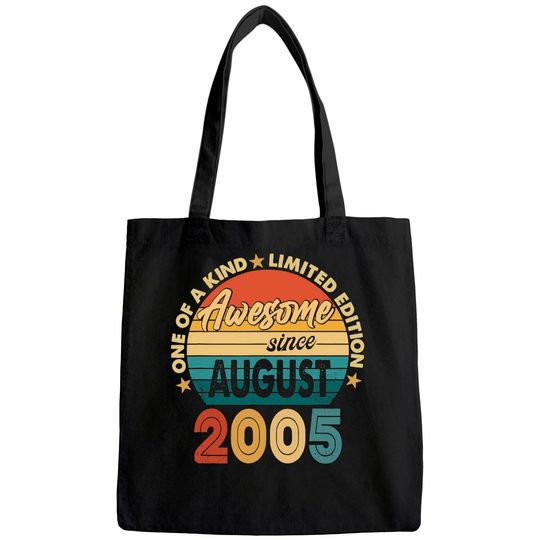16th Birthday Men Awesome Since August 2005 Tote Bag