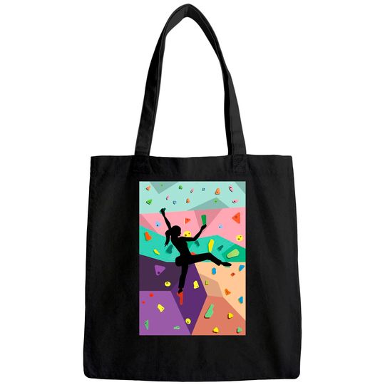 Wall Climbing Indoor Rock Climbers Action Sports Alpinism Tote Bag