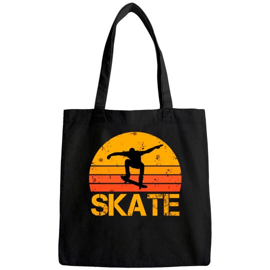 Skateboarder Retro Vintage Skateboarding Tote Bag