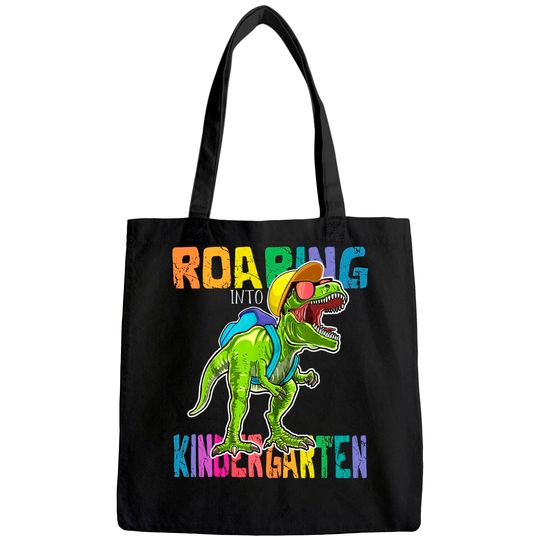 Roaring Kindergarten Dinosaur T Rex Back to School Boys Tote Bag