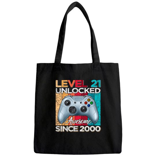 Level 21 Unlocked Awesome Since 2000 21st Birthday Tote Bag