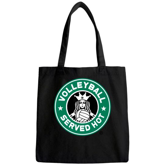 Funny Volleyball Logo Design Tote Bag