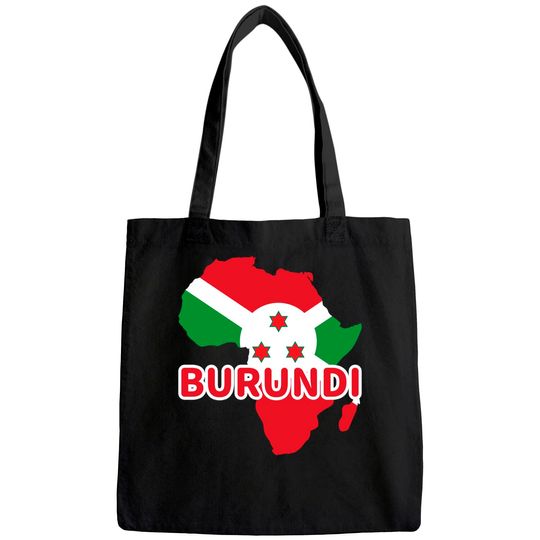 Burundi Flag Africa Map Raised Fist Tote Bag