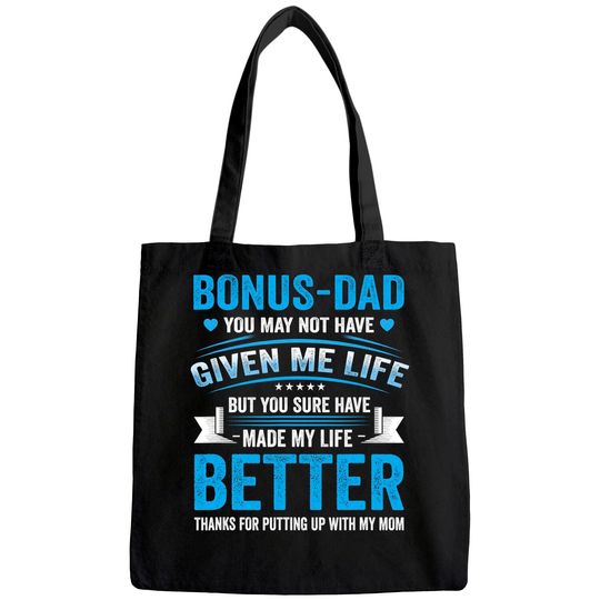 father's day bonus dad gift from daughter son wife Tote Bag