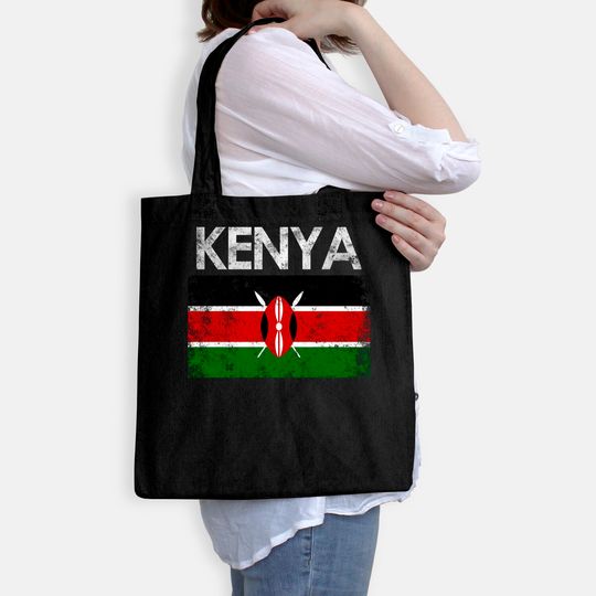 Vintage Kenya Kenyan Flag Pride Tote Bag