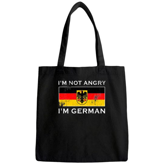 I'm Not Angry I'm German Germany Flag Beer Oktoberfest 2021 Tote Bag