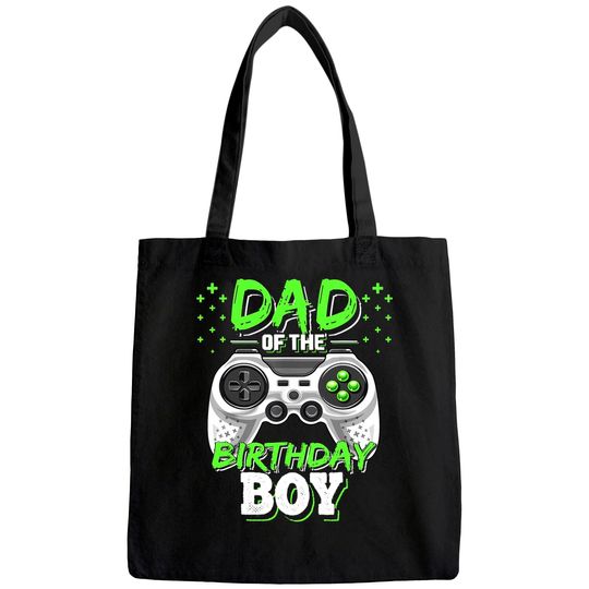 Dad of the Birthday Boy Matching Video Gamer Tote Bag